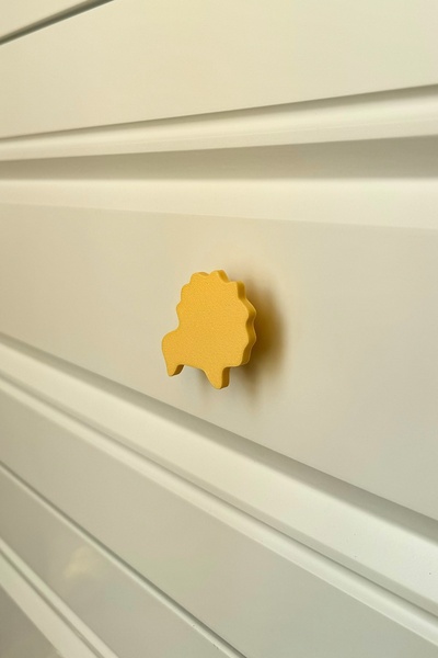 Pomerol Mâner pentru dulap Yellow Lion - Mâner modern, elegant și durabil pentru mobilier pentru camera copiilor, bucătărie și baie, DH