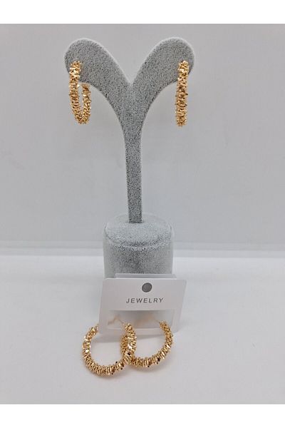 stainles steel 3 cm Steel Star Powder Dorica Hoop Earrings