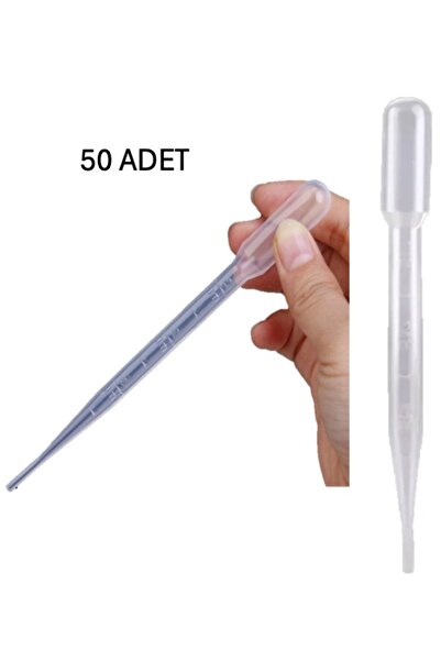 LAB Pastör Pipet Plastik Damlalık Pipet 3 ml 50 Adet / Pakette