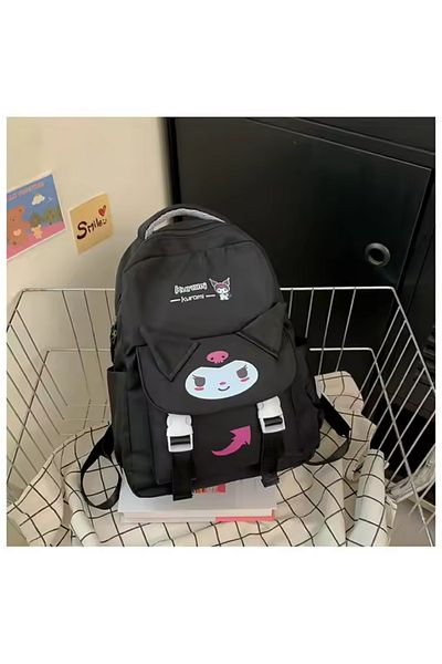 synshop Sanrio Kuromi Y2k Kpop - Εισαγόμενο σακίδιο πλάτης σχολικών καθημερινών αναγκών με θήκη