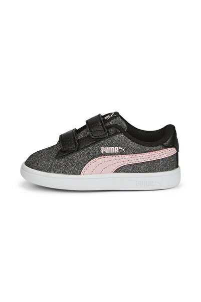 Puma Smash V2 Glitz Glam V Inf Siyah Kız Çocuk Günlük Spor Ayakkabı