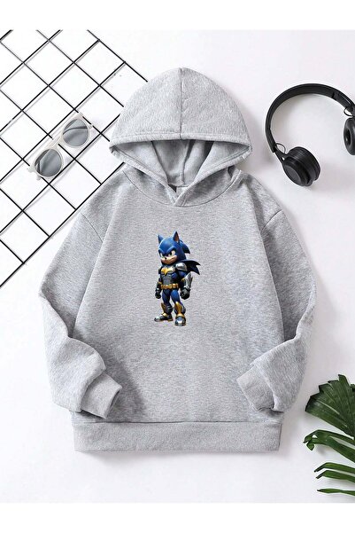 YUNAYT Παιδική μπλούζα με κουκούλα με στάμπα