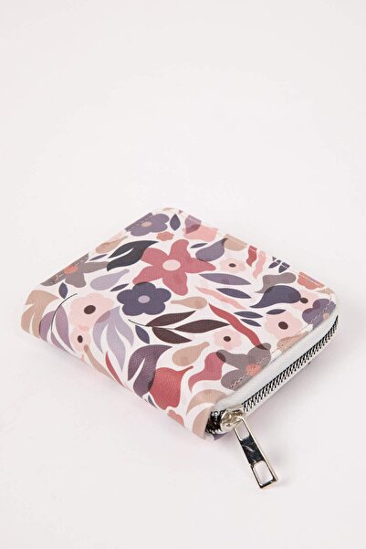 DeFacto Women's Floral Patterned Faux Leather Wallet 3170608