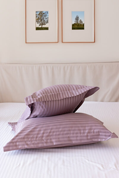 Tekstil Home 83 Σειρά ξενοδοχείων με σατέν ριγέ σύρμα - Μαξιλαροθήκη Oxford 2...