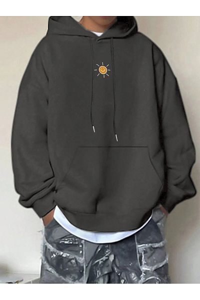 Revasser Colorful Custom Printed Unisex Cotton Oversize Hooded Sweatshirt - Travel
