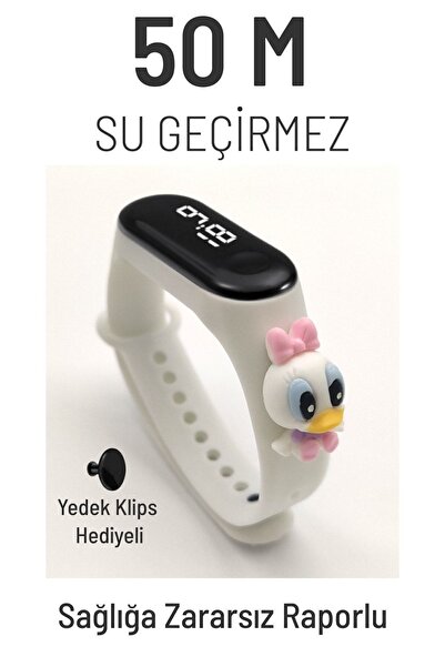 Q-TİME Ördek Figürlü Led Dokunmatik Ekranlı Su Geçirmez Dijital Çocuk Ve Genç...