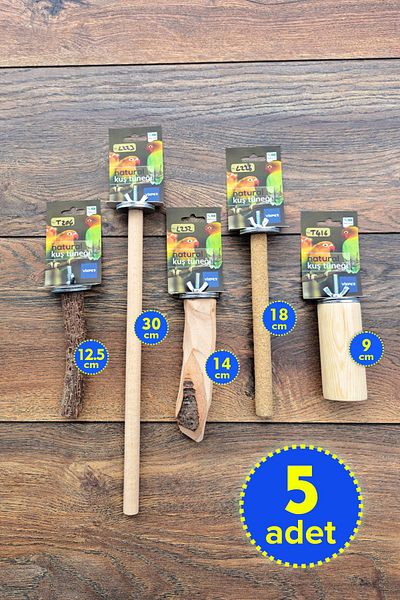 Vixpet Venty 5-Piece Paraket Parrot Perch Set - Sultan Kakariki Budgie Forpus Sevda Paradise M271