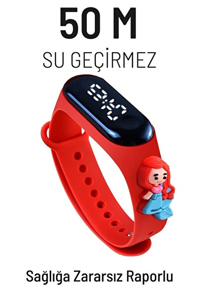 Q-TİME Küçük Deniz Kızı Ariel Figürlü Led Dokunmatik Ekranlı Su Geçirmez Diji...