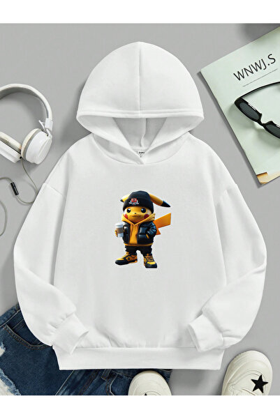 YUNAYT Παιδική φούτερ με στάμπα με κουκούλα