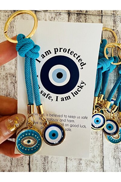 Talia&Talia سلسلة مفاتيح سحرية باللون الأزرق الفاتح