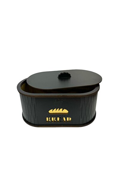 Hibana Ahşap Siyah Motifli Ekmeklik desen1 uzunluk34 cm en 20 yük 16 cm