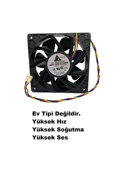 Everflow 6000 Rpm Asic Madenci Soğutma Fanı, 12 Cm Pwm Fan Antminer S9/t9