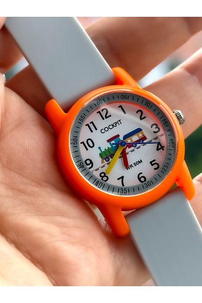 Cockpit Boys' Watch Bracelet - Smoked, Numeral, Silicone Cord, Suitable for Marine Use