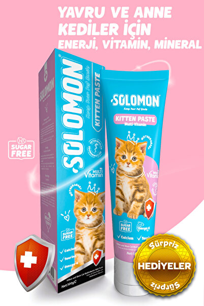 Solomon Kitten Paste 100 Gr Yavru Ve Anne Kedi Multivitamin Malt Macunu