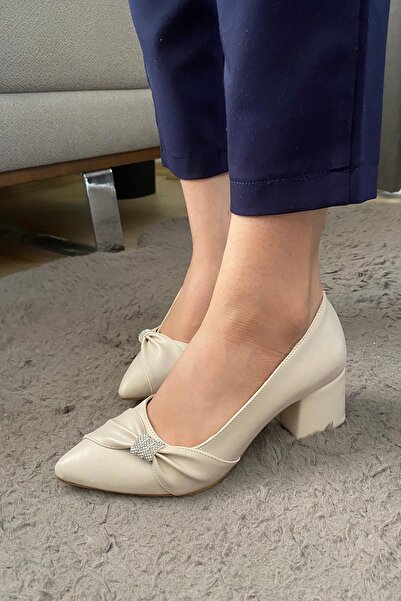 Preshley Cream MiTa Bow Stoned Evening Dress Heel Shoes