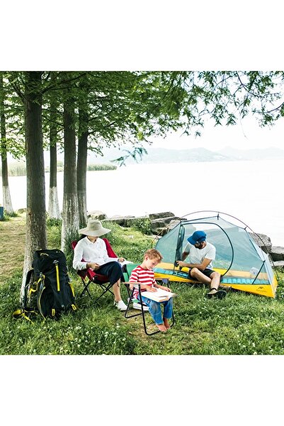 Exent Gözlüklü Maskot Ayı 2-6 Yaş Lüx Çocuk Piknik Sandalyesi-mini Kamp Sandalyesi-yeşil