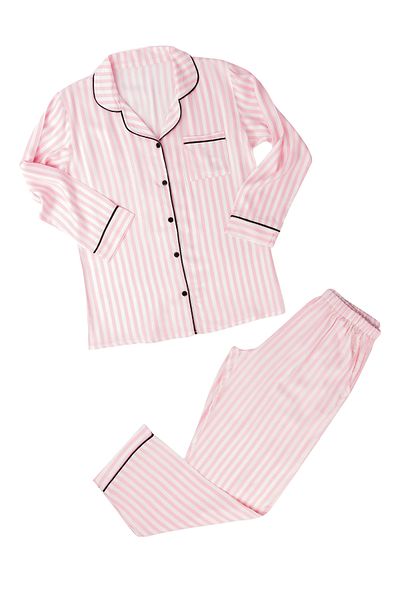Dominant 100% Woven Poplin Viscose Long Sleeve Button Sleepwear