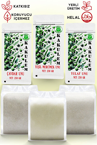 Kakulem SERTİFİKALI Diyet Paketi Çavdar Yulaf Yeşil Mercimek Unu 250 GR