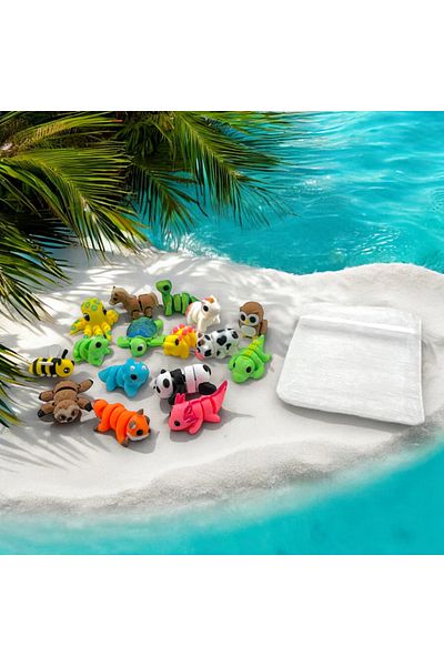 petadora 10 Pieces of Mini Animal World - Educational and Movable Jointed
