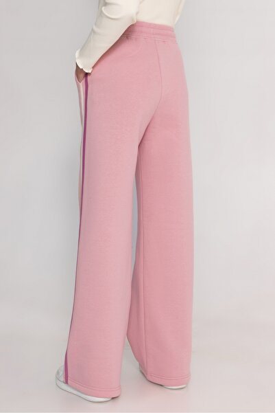 DMB BOYS & GIRLS Çaren Kids-Kız Bol Paça Tek Alt-Kaşkorse Kemerli 3 İp Dokuma Şardonlu Bol Paça Şerit Detaylı Tek Alt