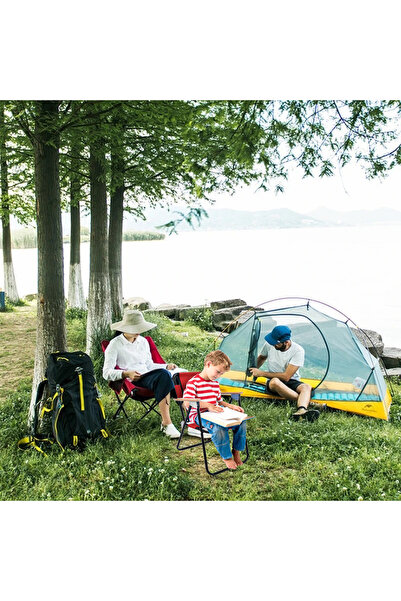 Exent Baby Dinazor 2-6 Yaş Lüx Çocuk Piknik Sandalyesi-mini Kamp Sandalyesi-kırmızı