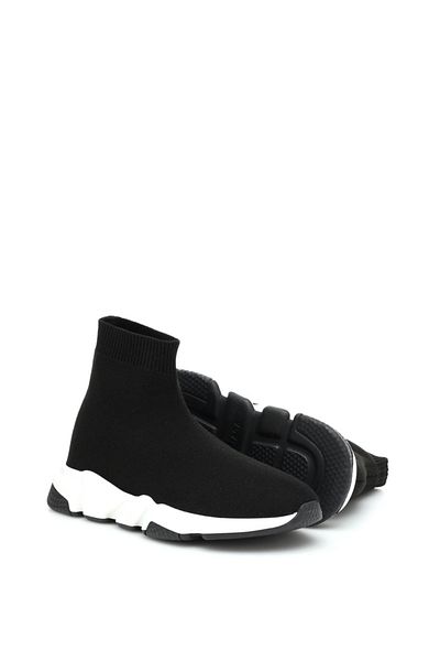 Just Shoes Women's Sock Sneakers Black White High Sole Sneakers
