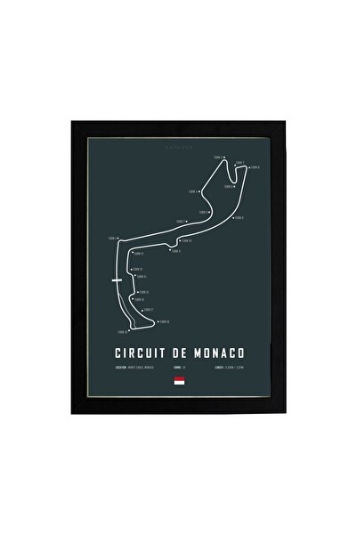 KAYNOCK Circuit De Monaco, Formula 1 Pist, F1 Poster Tablo