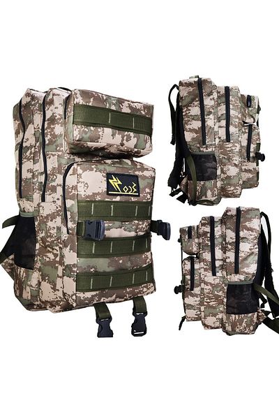 SEASONPOLO CLUB Eco, Men's Backpack, Mountaineer Backpack, Camping Bag, Bag (CAMouflage Patterned)