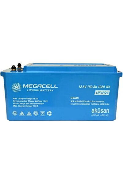 Megacell 12.8V 150 Ah LiFePO4 Bluetooth ABS kasa Akü