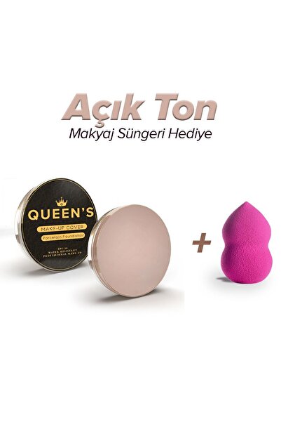 Queens Kapatıcı Fondöten Açık Ton Make Up Cover (ARMUT SÜNGER HEDİYELİ)