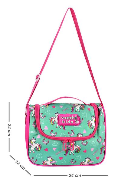 Waddell Fuchsia Unicorn Patterned Licensed Thermal Lunchbox - Water Green