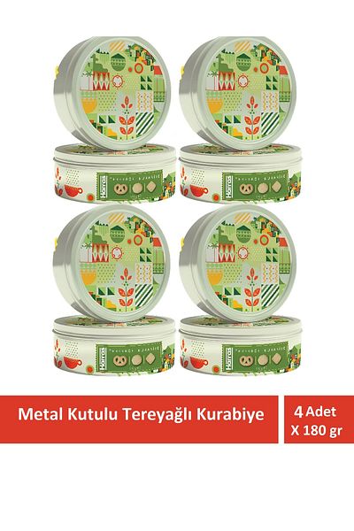 Harras 4 Pieces X 180 Gr Butter Cookies Metal Box