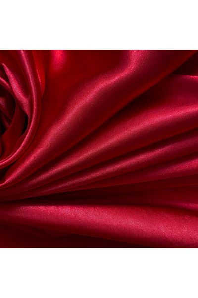 Akteks Red Satin Fabric 150 cm Width (Imported Satin)