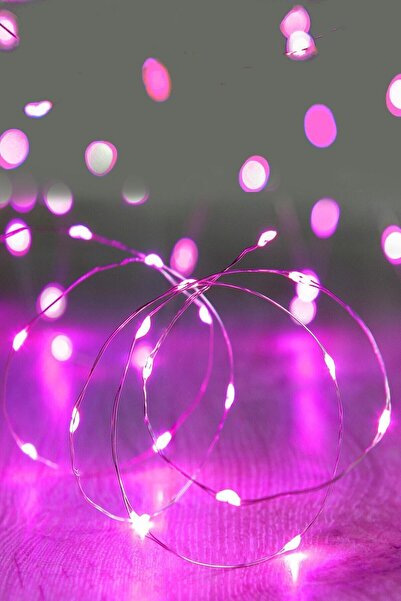 BYSHOME Peri Led 3 Metre Pilli Pembe Renk Dekoratif Aydınlatma