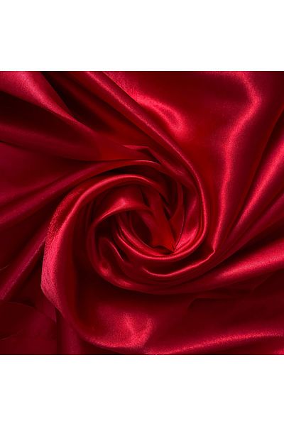 Akteks Red Satin Fabric 150 cm Width (Imported Satin)