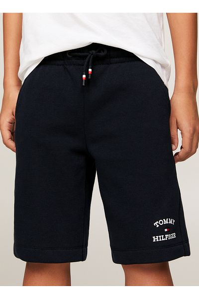 Tommy Hilfiger Boy's Navy Blue Elastic Shorts - Th Logo Sweatshorts