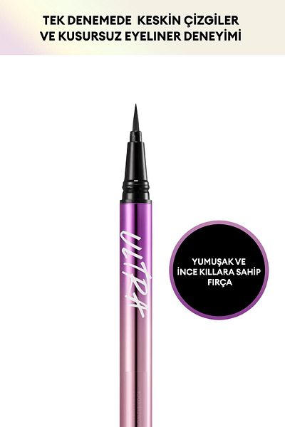 Missha Ultra Powerful Water and Sweat Oil Resistant Lasting Eyeliner for up to 48 Hours - Thin Pen Liner (Black)