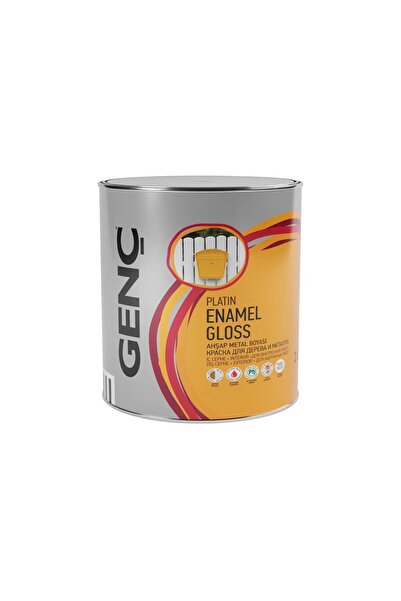 GENÇ Sentetik Parlak Ahşap Metal Boyası 2149 Oksit Sarı 2.5 L