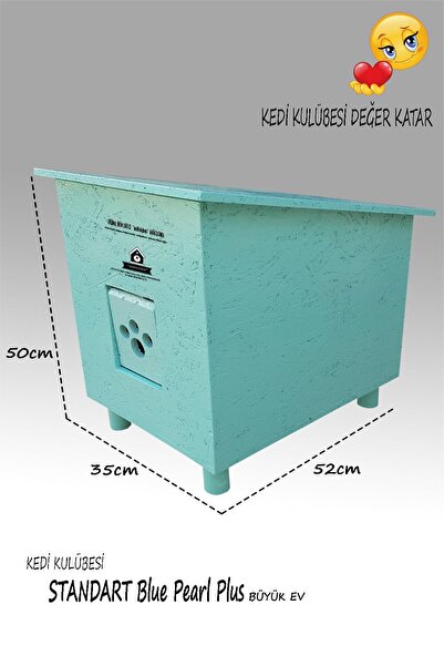 Standart Blue Pearl Plus Kedi Kulübesi Evi