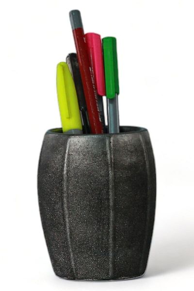 Evene Silver Antique Colored Pen Holder Organizer - Desk Pen Holder Model 13