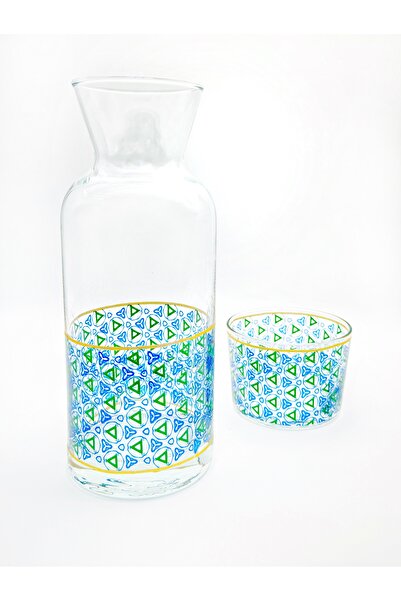 ÖzcamKristal Tek Kişilik Green Desenli Bardaklı Sürahi Takımı 700 cc – Sofra ...