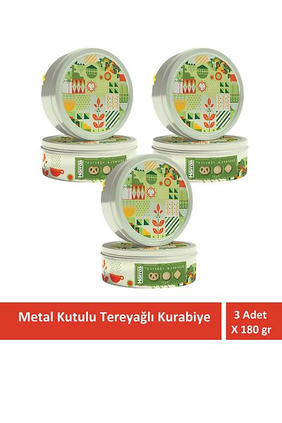 Harras 3 Pieces X 180 Gr Butter Cookies with Metal Box