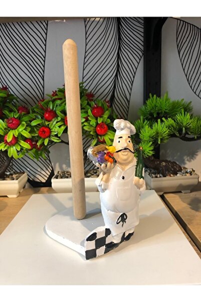 Atak Hediyelik Dekoratif Şişman Aşçı Dik Havlu Kağıtlık Polyester