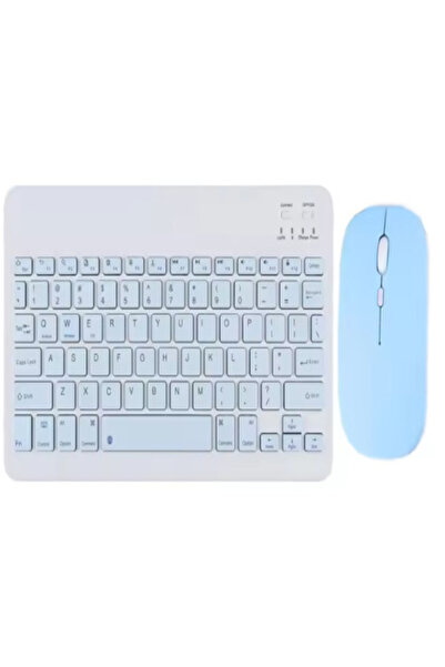 GLOBIX ELECTRONİC Mavi GLB-04 Bluetooth Kablosuz Klavye Mouese Seti