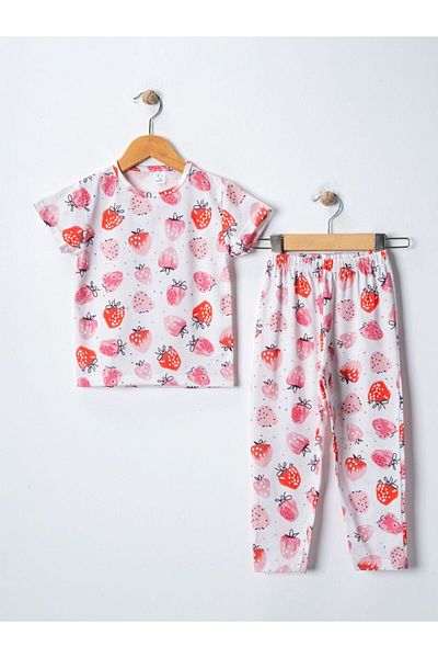 BUUFUU Printed Short Sleeve Pajama Set