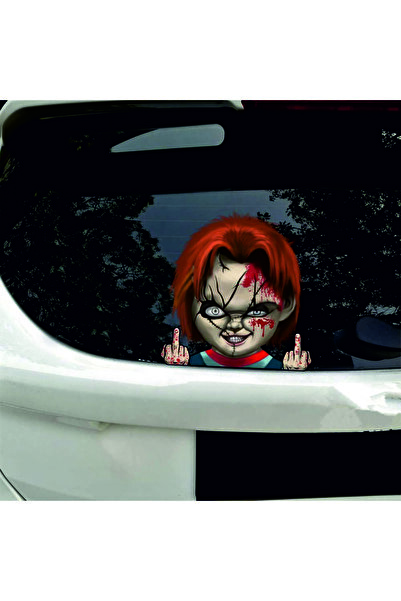 Özkaş ticaret 3D Sticker Chucky Oto Sticker, Motorsiklet, Kask, Laptop Sticke...