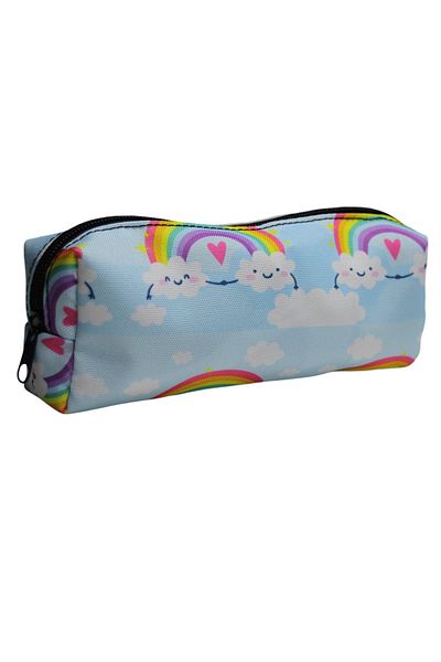 Nostaljik Lezzetler Blue Rainbow Sweet Pencil Holder and Makeup Bag