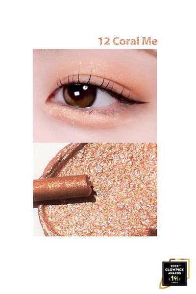 Twinkle Pop Waterproof and Sweatproof Long Lasting Twinkle Pop Glittering Eye Stick - # 12 Coral Me