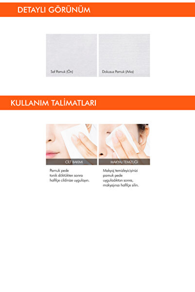 Missha Ürün Emmeyen Dayanıklı Pamuk %100 Pamuk Pedleri Cotton Pads (80Adet)