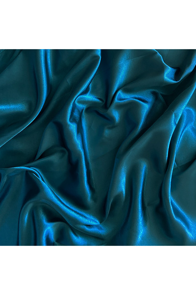 Akteks Petrol Blue Satin Fabric 150 cm Πλάτος (Εισαγόμενο Σατέν)